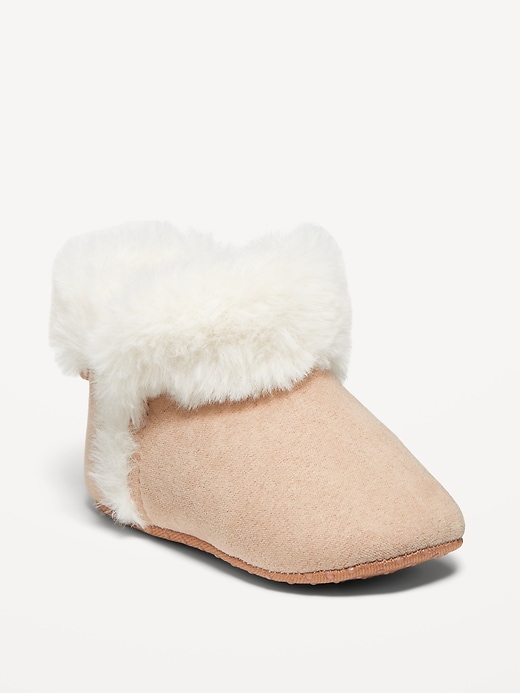 View large product image 1 of 4. Cozy Faux-Fur Booties for Baby