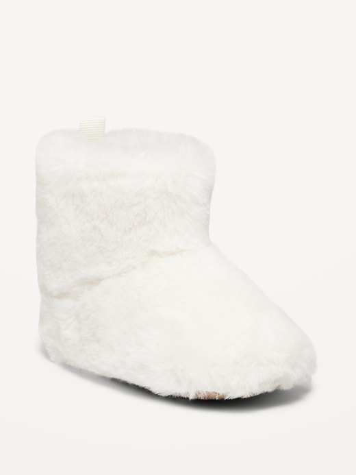 View large product image 1 of 4. Unisex Faux-Fur Booties for Baby