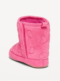 View large product image 3 of 4. Metallic Quilted Heart Boots for Baby