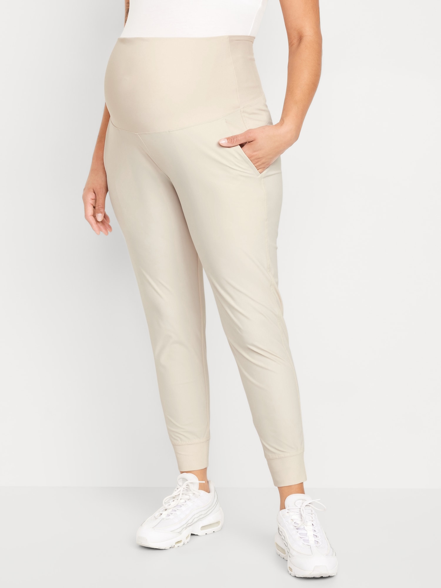 Maternity SleekTech Rollover Waist Joggers