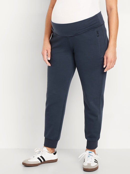 Image number 1 showing, Maternity Dynamic Fleece Rollover Waist Joggers