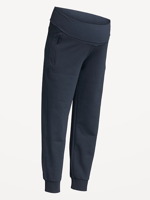 Image number 4 showing, Maternity Dynamic Fleece Rollover Waist Joggers