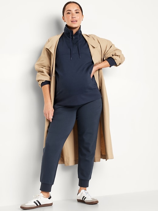 Image number 3 showing, Maternity Dynamic Fleece Rollover Waist Joggers