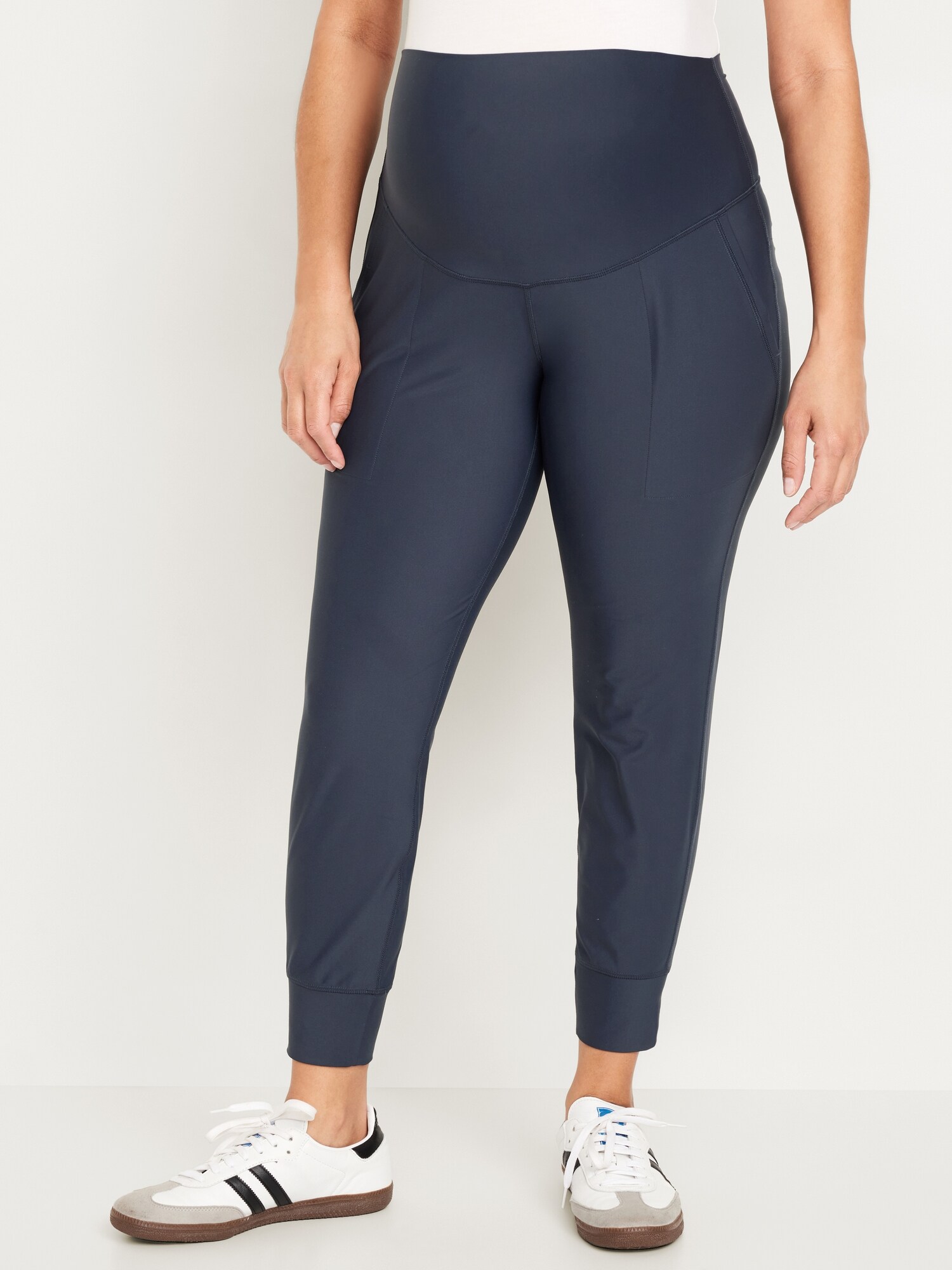 Женские брюки Old Navy Maternity Full-Panel PowerSoft Jogger, цвет: Сумеречный тёмно-синий
