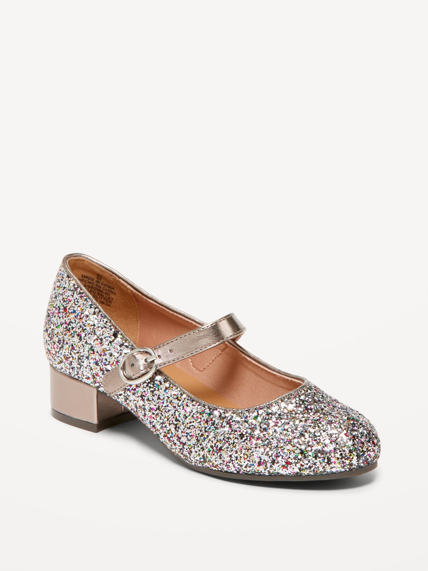 Glitter Ballet Heels for Girls