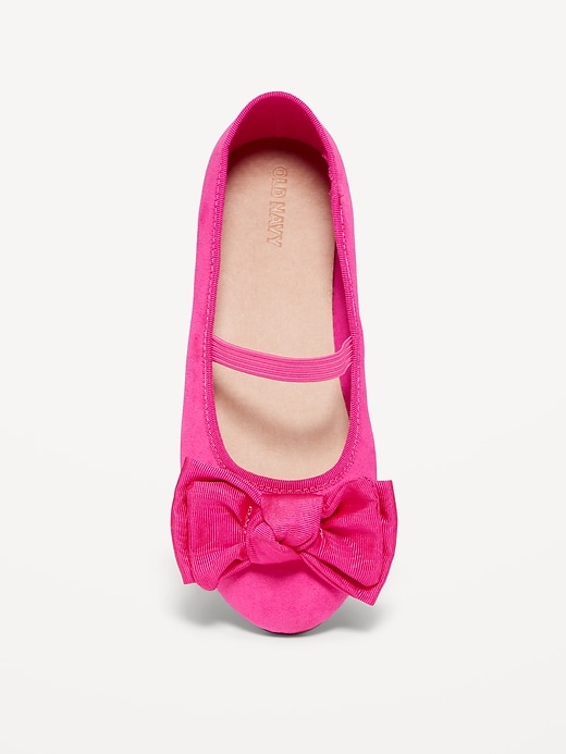 View large product image 2 of 4. Faux-Suede Bow Ballet Flats for Girls