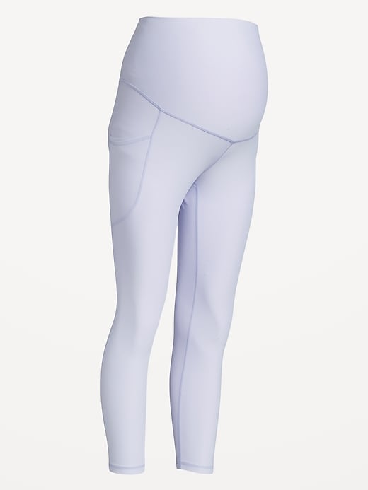 Image number 2 showing, Maternity Full-Panel PowerSoft 7/8 Leggings