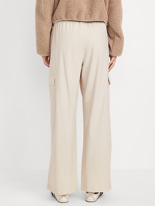 Image number 2 showing, High-Waisted SleekTech Wide-Leg Cargo Pants