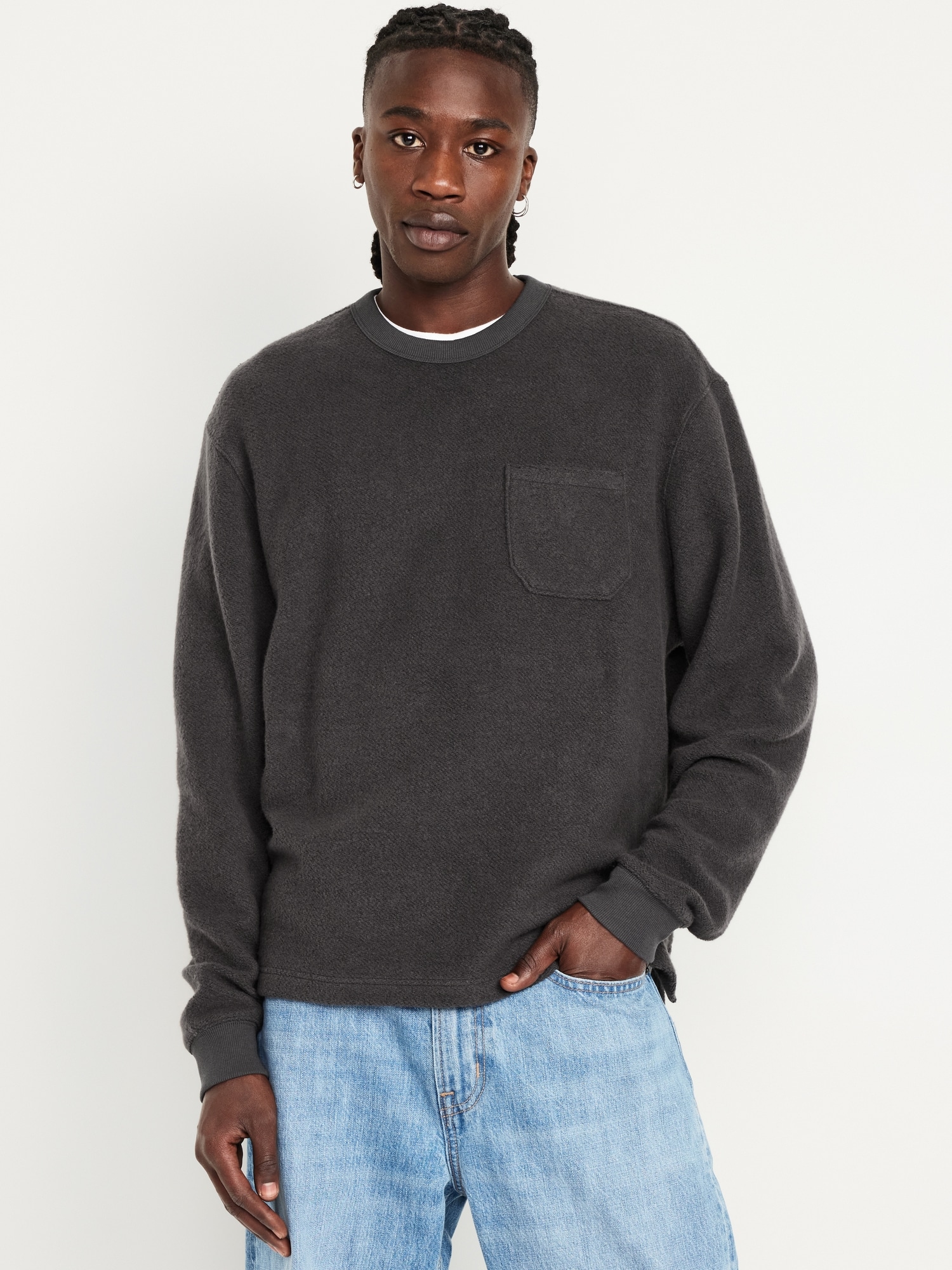 Terry Crew-Neck Sweatshirt