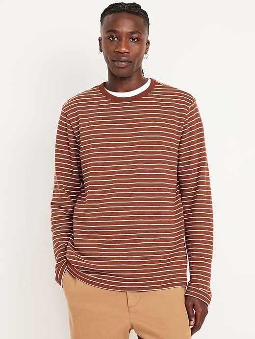 Image number 1 showing, Textured Long-Sleeve T-Shirt