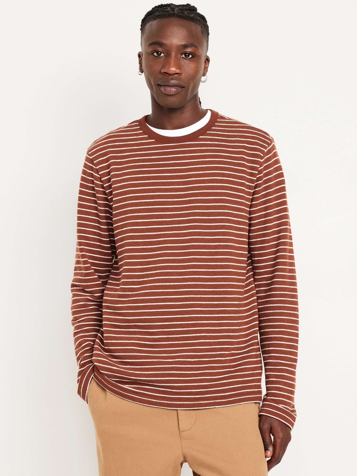 Textured Long-Sleeve T-Shirt