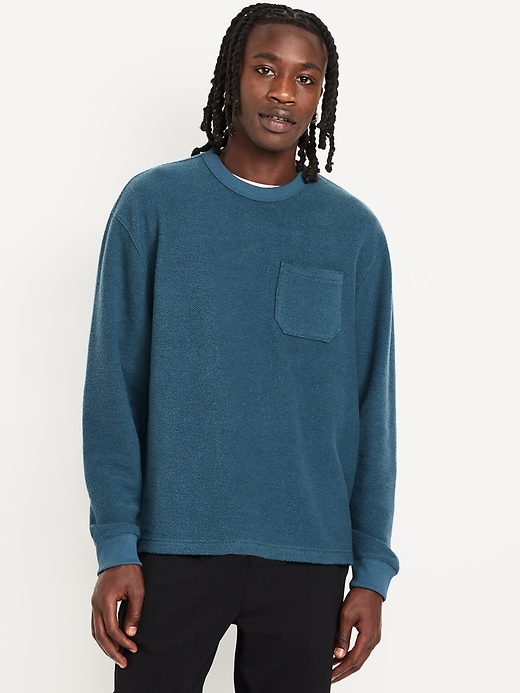 Image number 1 showing, Terry Crew-Neck Sweatshirt