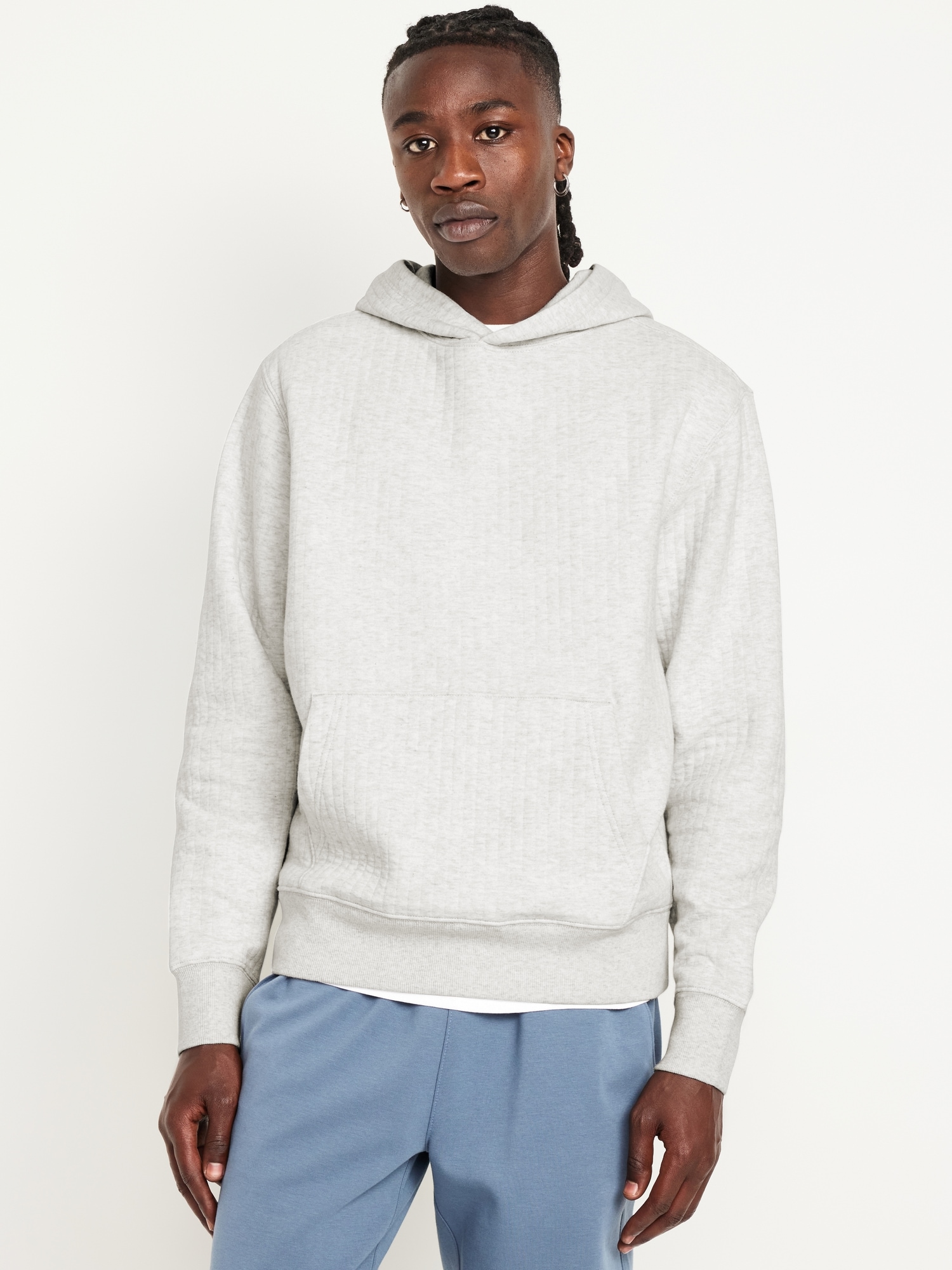 Essential Quilted Fleece Hoodie