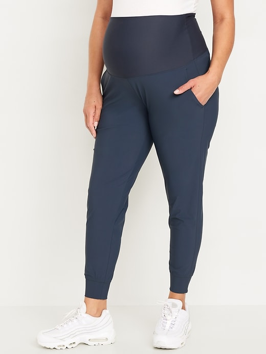 Image number 1 showing, Maternity SleekTech Rollover Waist Joggers