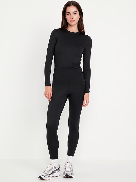 Image number 1 showing, PowerSoft Coze Edition Fleece-Lined Full-Length Jumpsuit