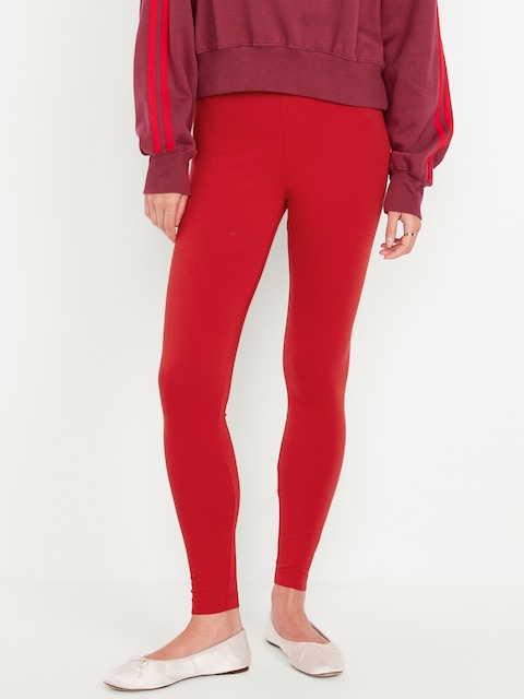 High-Waisted Jersey Fashion Layering Leggings