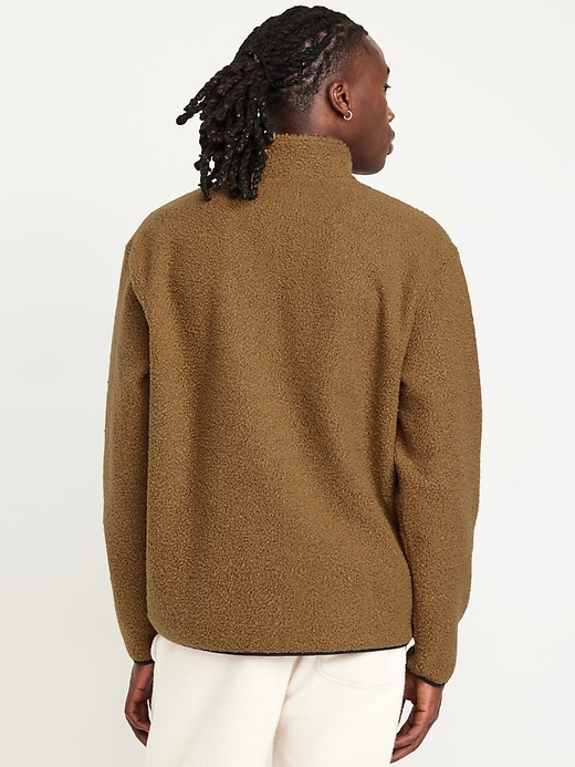 Image number 6 showing, Bouclé Sherpa Quarter-Snap Pullover