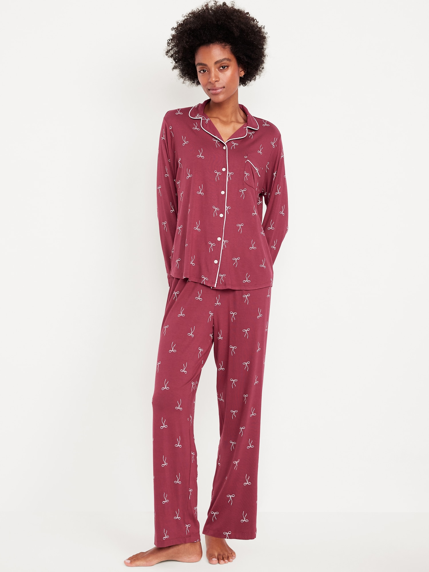 Knit Jersey Pajama Pant Set Old Navy