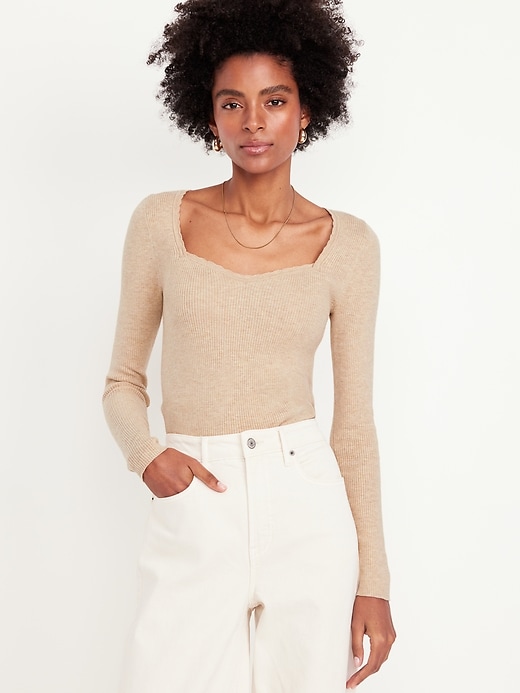 Image number 1 showing, Long-Sleeve Ribbed Sweater