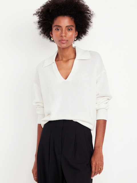 Polo Sweater - Sea Salt
