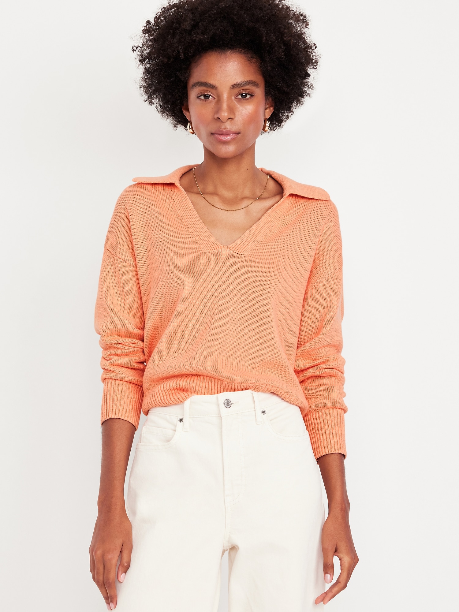 Polo Sweater - Orange