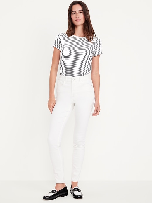 Image number 1 showing, High-Waisted Rockstar Super-Skinny Jeans