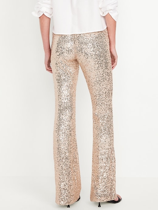 Image number 2 showing, High-Waisted Sequin Flare Pants