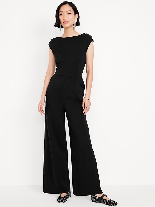 Image number 1 showing, Ponte-Knit Jumpsuit