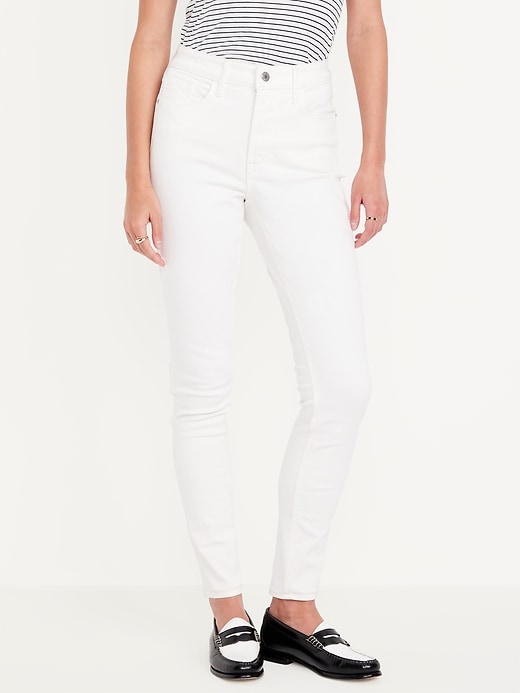 Image number 2 showing, High-Waisted Rockstar Super-Skinny Jeans