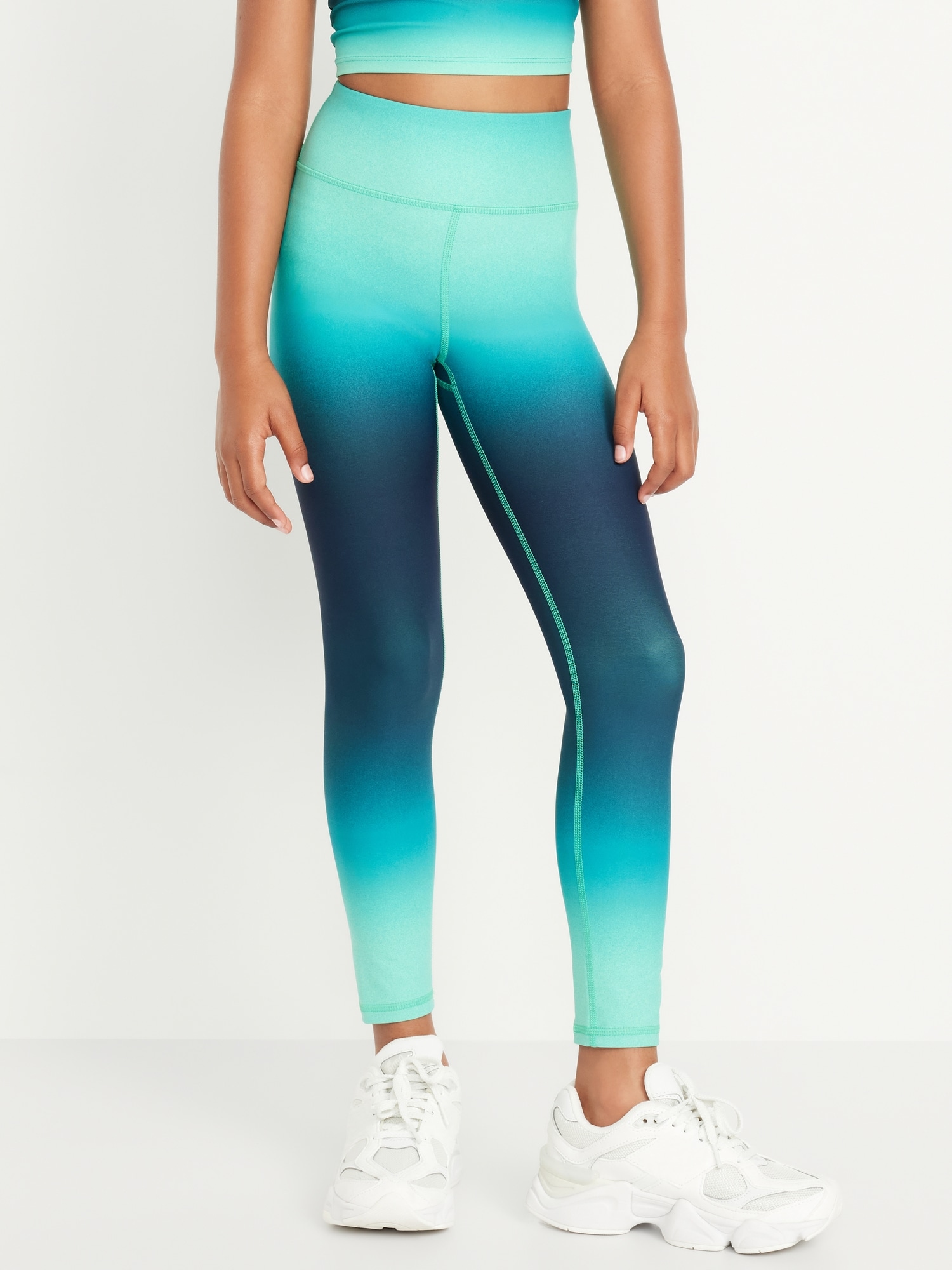 High-Waisted PowerSoft 7/8-Length Performance Leggings for Girls