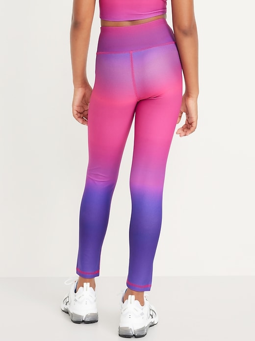 View large product image 2 of 4. High-Waisted PowerSoft 7/8-Length Performance Leggings for Girls