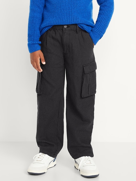 View large product image 1 of 5. Baggy Plaid Cargo Pants for Boys