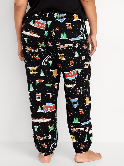 Image number 8 showing, High-Waisted Flannel Pajama Joggers