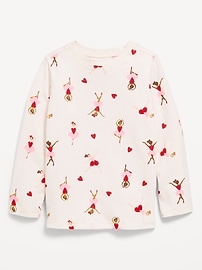 Image number 1 showing, Printed Long-Sleeve T-Shirt for Toddler Girls