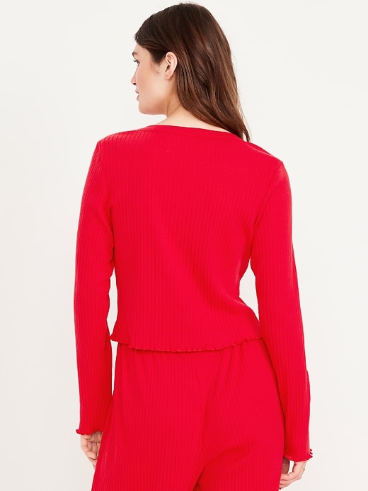 Image number 2 showing, Ribbed Pajama Top