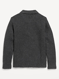 View large product image 3 of 3. SoSoft Long-Sleeve Polo Sweater for Boys