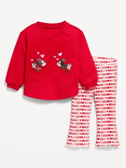 View large product image 2 of 4. Disney© Minnie and Mickey Mouse Sweatshirt and Leggings Set for Baby