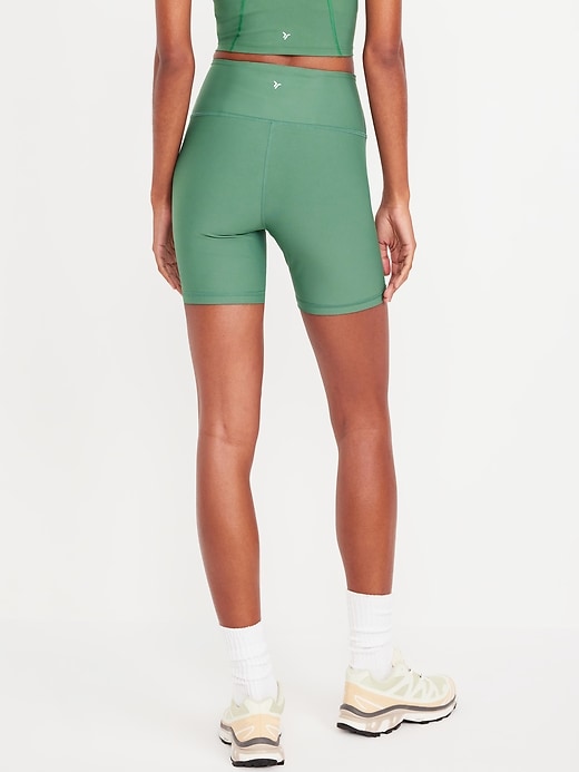 Image number 2 showing, High-Waisted PowerSoft Biker Shorts -- 6-inch inseam