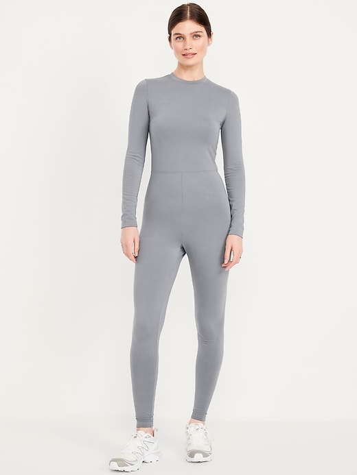 Image number 1 showing, PowerSoft Coze Edition Fleece-Lined Full-Length Jumpsuit