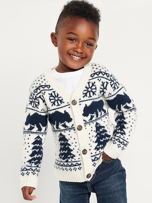 View large product image 1 of 2. SoSoft Button-Front Cardigan Sweater for Toddler Boys