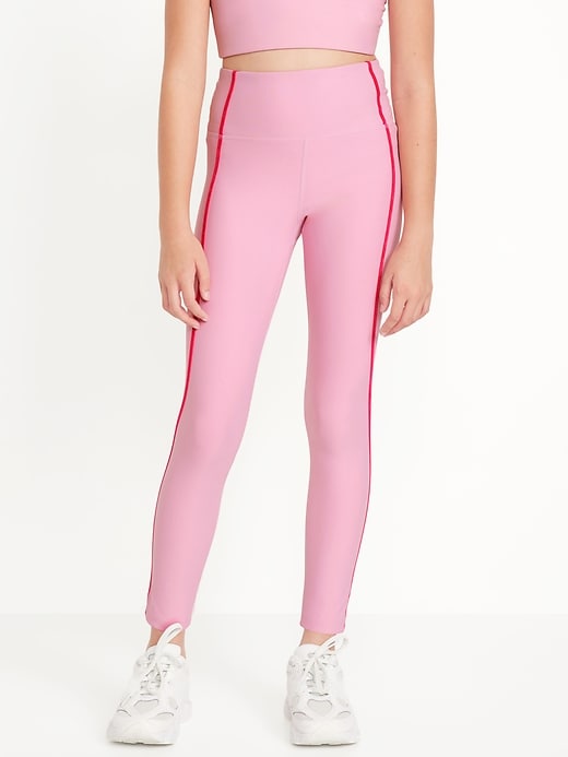 View large product image 1 of 4. High-Waisted PowerSoft 7/8-Length Performance Leggings for Girls