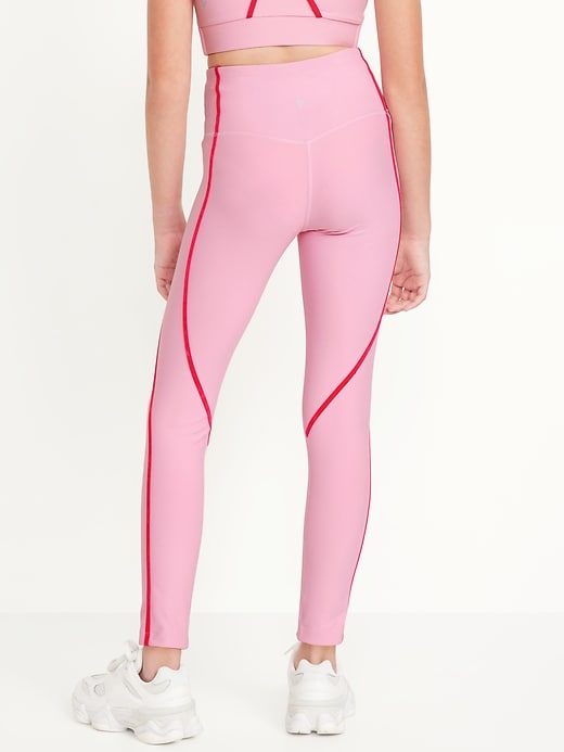 View large product image 2 of 4. High-Waisted PowerSoft 7/8-Length Performance Leggings for Girls