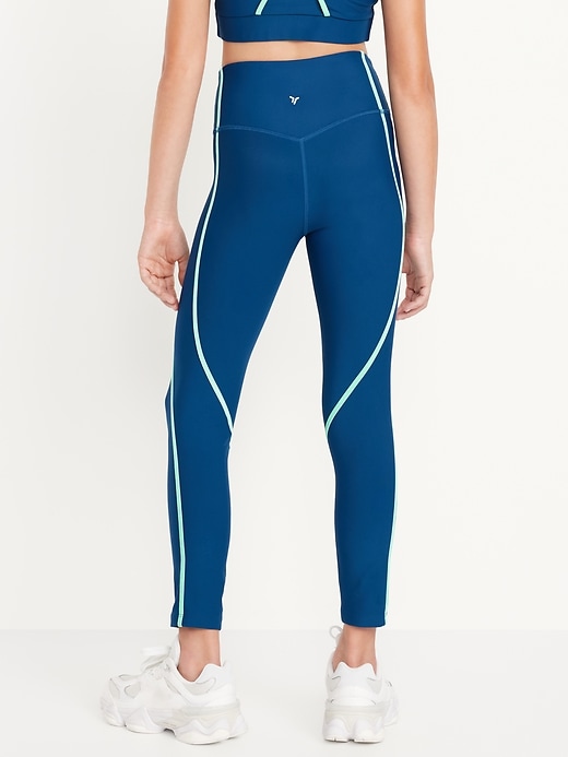 View large product image 2 of 4. High-Waisted PowerSoft 7/8-Length Performance Leggings for Girls