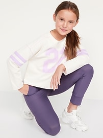 View large product image 3 of 5. High-Waisted PowerSoft Pocket 7/8-Length Leggings for Girls