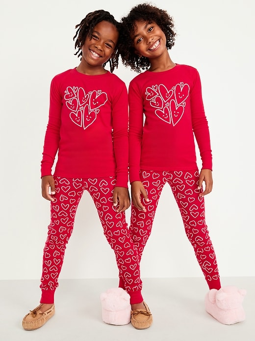 View large product image 1 of 4. Printed Snug-Fit Gender-Neutral Pajama Set for Kids