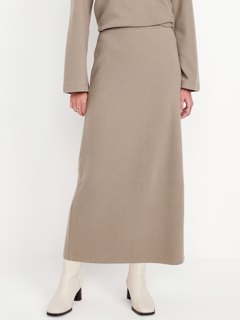 Cozy Maxi Column Skirt - Chocolate Malted