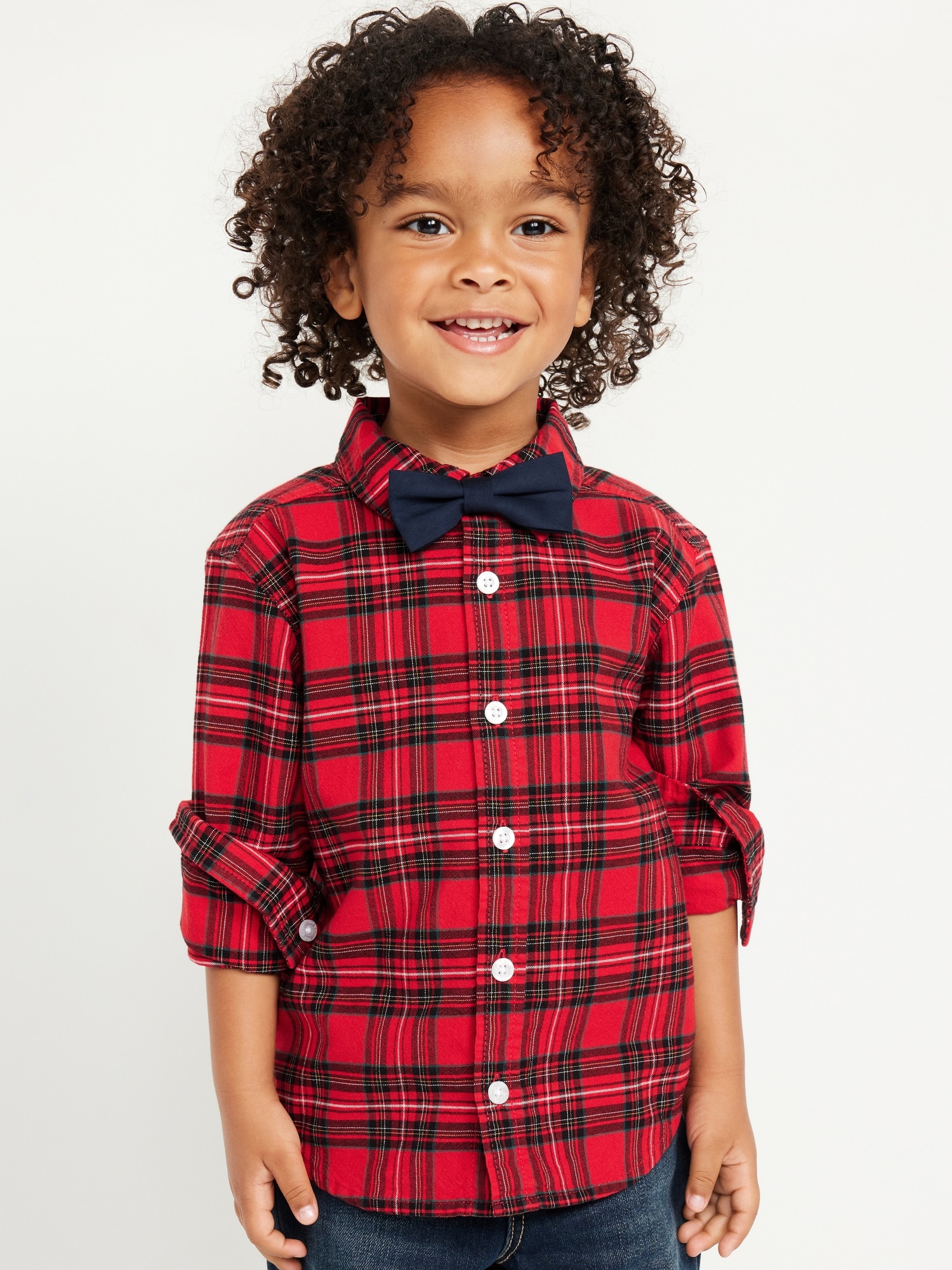 Long-Sleeve Printed Shirt and Bow-Tie Set for Toddler Boys | Old Navy