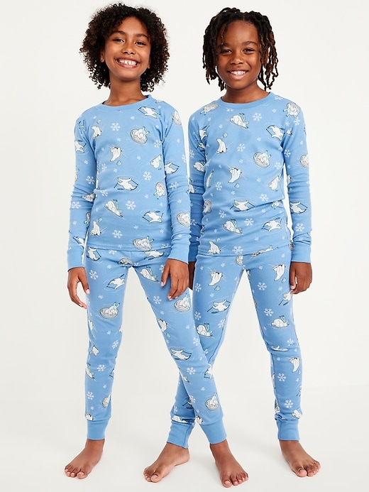 View large product image 1 of 4. Gender-Neutral Graphic Snug-Fit Pajama Set for Kids