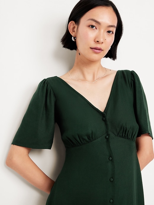 Button-Down Crepe Midi Dress | Old Navy Button-Down Crepe Midi Dress | Old Navy