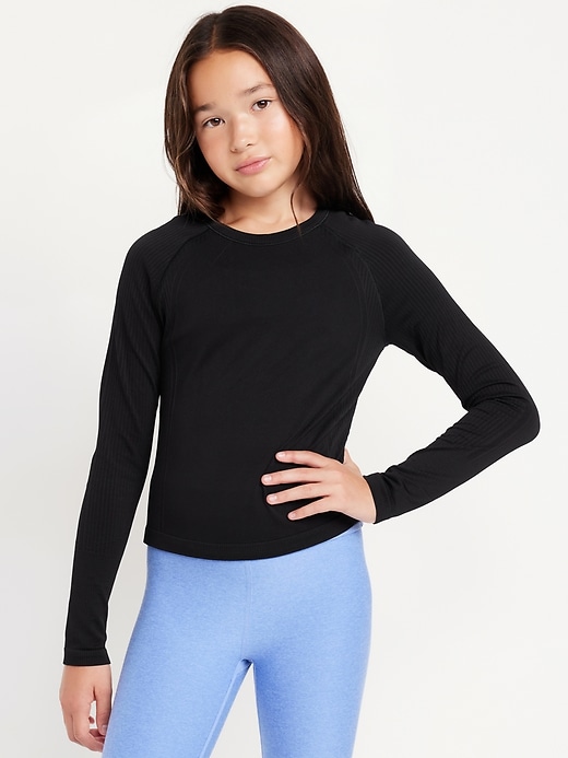 View large product image 1 of 4. Fitted Seamless Performance Top for Girls